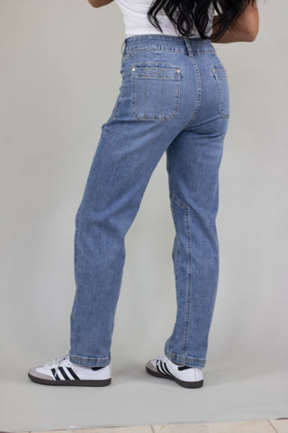 Straight leg denim