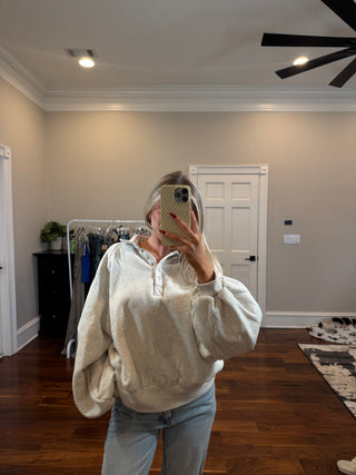 Gray Snap Button Sweatshirt