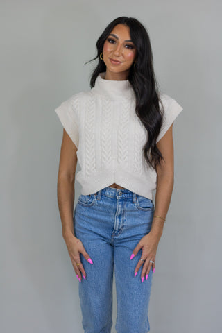 Ivory Cable Knit Sweater