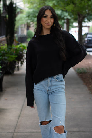 Cropped Knit Sweater