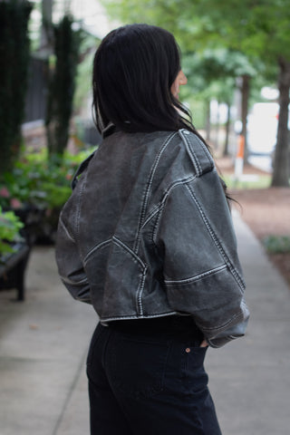 Grey Acid Wash Jacket