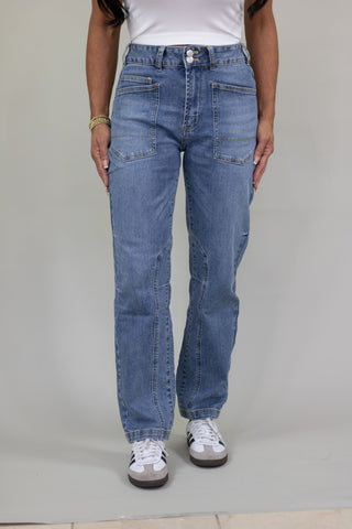 Straight leg denim