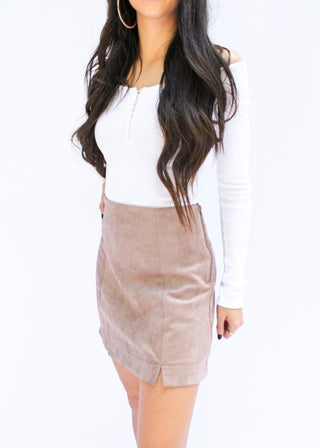 In The City Suede Skirt