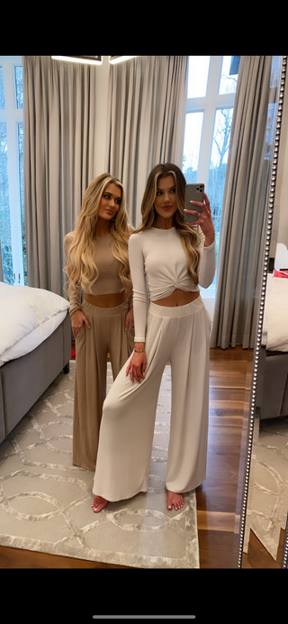 Cozy Mocha Long Sleeve Crop Top
