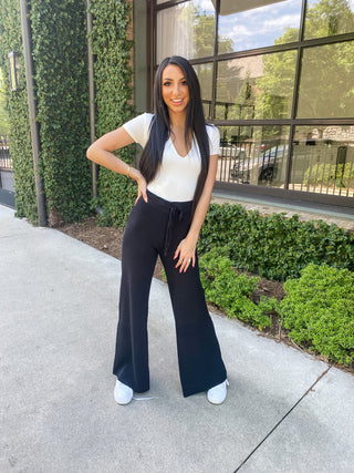Ribbed Drawstring Pants