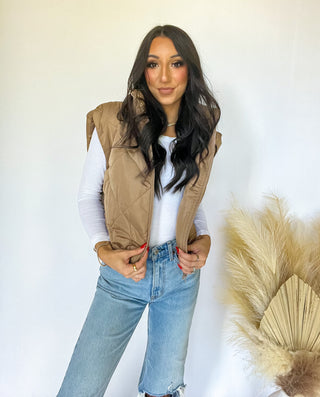 Mocha Puffer Vest